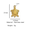 Stainless Steel Turtle Cross Paper Clip Marine Series Pendant Jewelry Electroplated