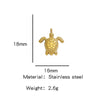 Stainless Steel Turtle Cross Paper Clip Marine Series Pendant Jewelry Electroplated