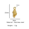 Stainless Steel Turtle Cross Paper Clip Marine Series Pendant Jewelry Electroplated