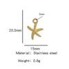 Stainless Steel Turtle Cross Paper Clip Marine Series Pendant Jewelry Electroplated