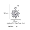 Stainless Steel Turtle Cross Paper Clip Marine Series Pendant Jewelry Electroplated