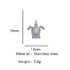 Stainless Steel Turtle Cross Paper Clip Marine Series Pendant Jewelry Electroplated