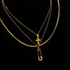 Stainless Steel Turtle Cross Paper Clip Marine Series Pendant Jewelry Electroplated