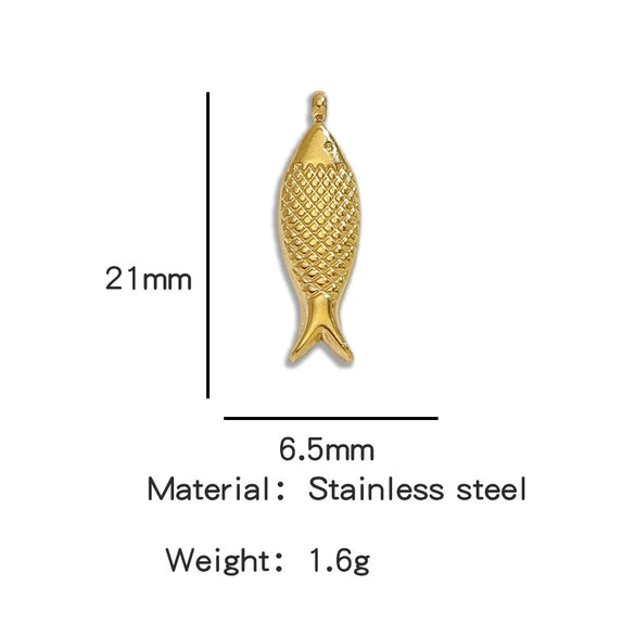 Stainless Steel Turtle Cross Paper Clip Marine Series Pendant Jewelry Electroplated
