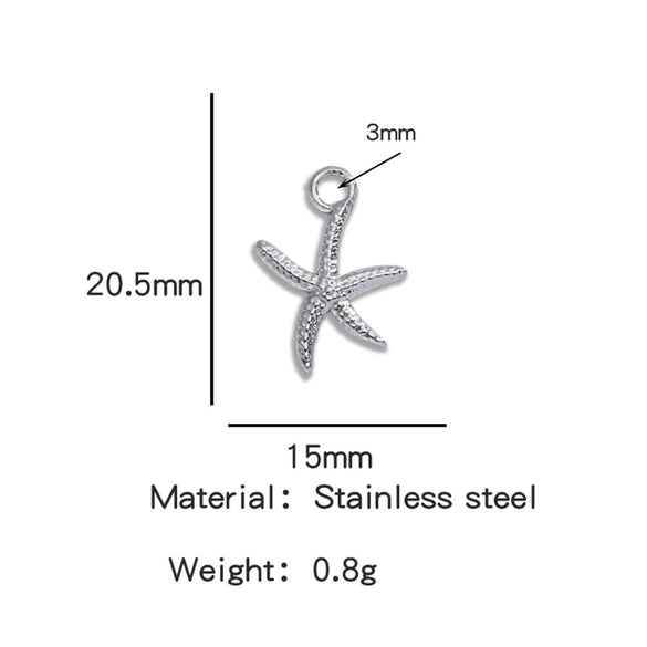 Stainless Steel Turtle Cross Paper Clip Marine Series Pendant Jewelry Electroplated
