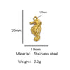 Stainless Steel Turtle Cross Paper Clip Marine Series Pendant Jewelry Electroplated