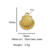 Stainless Steel Turtle Cross Paper Clip Marine Series Pendant Jewelry Electroplated