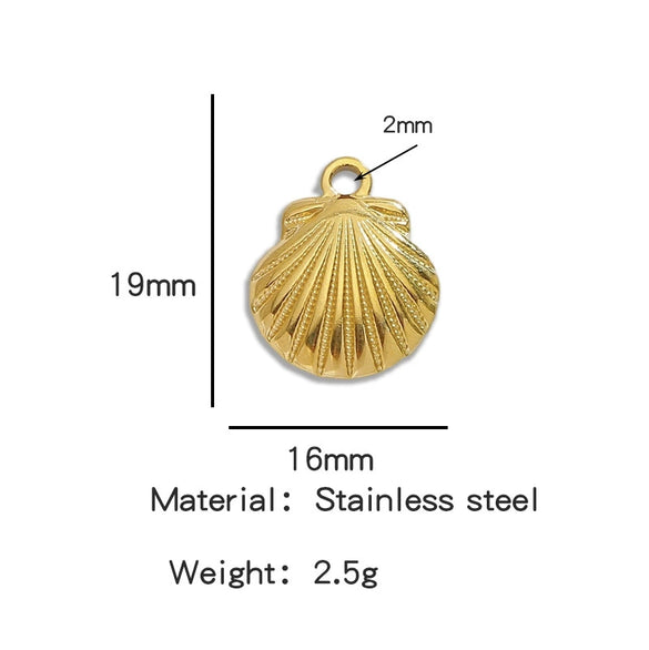 Stainless Steel Turtle Cross Paper Clip Marine Series Pendant Jewelry Electroplated
