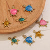 Stainless Steel Turtle Pendant Jewelry With Diamond And Electroplating