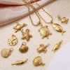 316L Stainless Steel Turtle Starfish Marine Life Pendant Jewelry Accessories Electroplated Diy Pendant Necklace