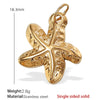 316L Stainless Steel Turtle Starfish Marine Life Pendant Jewelry Accessories Electroplated Diy Pendant Necklace
