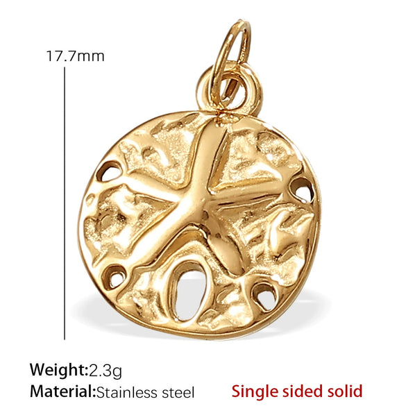 316L Stainless Steel Turtle Starfish Marine Life Pendant Jewelry Accessories Electroplated Diy Pendant Necklace
