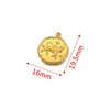 Stainless Steel Twelve Constellations And Fish Pattern Cartoon Pendant Necklace With Electroplating