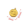 Stainless Steel Twelve Constellations And Fish Pattern Cartoon Pendant Necklace With Electroplating