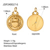 Stainless Steel Twelve Constellations Jewelry Accessories Necklace Pendant Electroplated