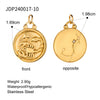 Stainless Steel Twelve Constellations Jewelry Accessories Necklace Pendant Electroplated