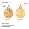 Stainless Steel Twelve Constellations Jewelry Accessories Necklace Pendant Electroplated