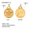 Stainless Steel Twelve Constellations Jewelry Accessories Necklace Pendant Electroplated