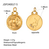 Stainless Steel Twelve Constellations Jewelry Accessories Necklace Pendant Electroplated