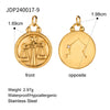 Stainless Steel Twelve Constellations Jewelry Accessories Necklace Pendant Electroplated