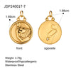 Stainless Steel Twelve Constellations Pendant Necklace Electroplating Accessories For Women