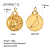 Stainless Steel Twelve Constellations Pendant Necklace Electroplating Accessories For Women