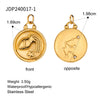 Stainless Steel Twelve Constellations Pendant Necklace Electroplating Accessories For Women