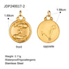 Stainless Steel Twelve Constellations Pendant Necklace Electroplating Accessories For Women