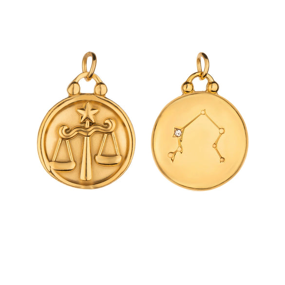 Stainless Steel Twelve Constellations Pendant Necklace Electroplating Accessories For Women