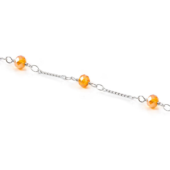 Stainless Steel Twist Bead Chain Necklace Bracelet Electrolytic Brightening No Fading Diy