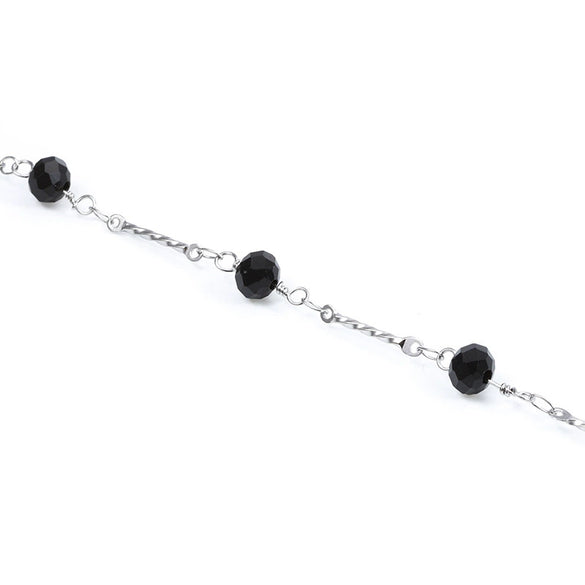 Stainless Steel Twist Bead Chain Necklace Bracelet Electrolytic Brightening No Fading Diy