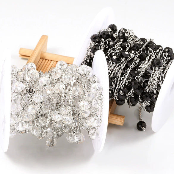 Stainless Steel Twist Bead Chain Necklace Bracelet Electrolytic Brightening No Fading Diy