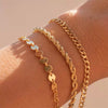 Stainless Steel Twist Chain Bracelet Unisex Vacuum Plated Electroplated Jewelry