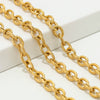 Stainless Steel Twist Chain Hiphop Jewelry Accessories With Electroplating