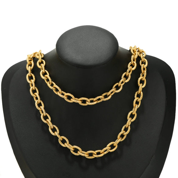 Stainless Steel Twist Chain Hiphop Jewelry Accessories With Electroplating