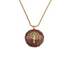 Stainless Steel Twist Chain Necklace With Handmade Stone Tree Pendant Geometric Simple Fashion Jewelry For Women