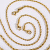 Stainless Steel Twist Chain Necklace With 18K Gold Furnace Vacuum Electroplated And Geometric Pattern Simple Style