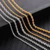 Stainless Steel Twist Necklace With Geometric Pattern Vacuum Plating Hardware Metal Hanging Chain