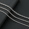 Stainless Steel Twist Necklace With Geometric Pattern Vacuum Plating Hardware Metal Hanging Chain