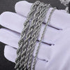 Stainless Steel Twist Necklace With Geometric Pattern Vacuum Plating Hardware Metal Hanging Chain