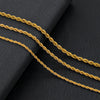 Stainless Steel Twist Necklace With Geometric Pattern Vacuum Plating Hardware Metal Hanging Chain