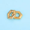 Stainless Steel Twisted Hexagon Pendant Handmade Jewelry Accessories With Electroplating
