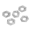 Stainless Steel Twisted Hexagon Pendant Handmade Jewelry Accessories With Electroplating