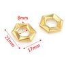 Stainless Steel Twisted Hexagon Pendant Handmade Jewelry Accessories With Electroplating