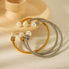 Stainless Steel Twisted Open Bracelet Electroplated Women's Fashion Allmatch Natural Style