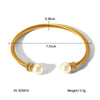 Stainless Steel Twisted Open Bracelet Electroplated Women's Fashion Allmatch Natural Style