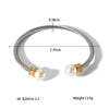 Stainless Steel Twisted Open Bracelet Electroplated Women's Fashion Allmatch Natural Style