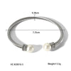 Stainless Steel Twisted Open Bracelet Electroplated Women's Fashion Allmatch Natural Style