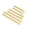 Stainless Steel Twisted Rod Double Hole Connection Diy Jewelry Accessories For Bracelet Necklace Earrings With Electroplating