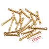 Stainless Steel Twisted Rod Double Hole Connection Diy Jewelry Accessories For Bracelet Necklace Earrings With Electroplating